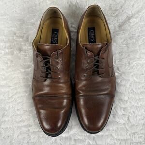 Chaps Oxford Shoes 96-7707 Mens Size‎ 10M Brown Leather Cap Toe Casual Dress